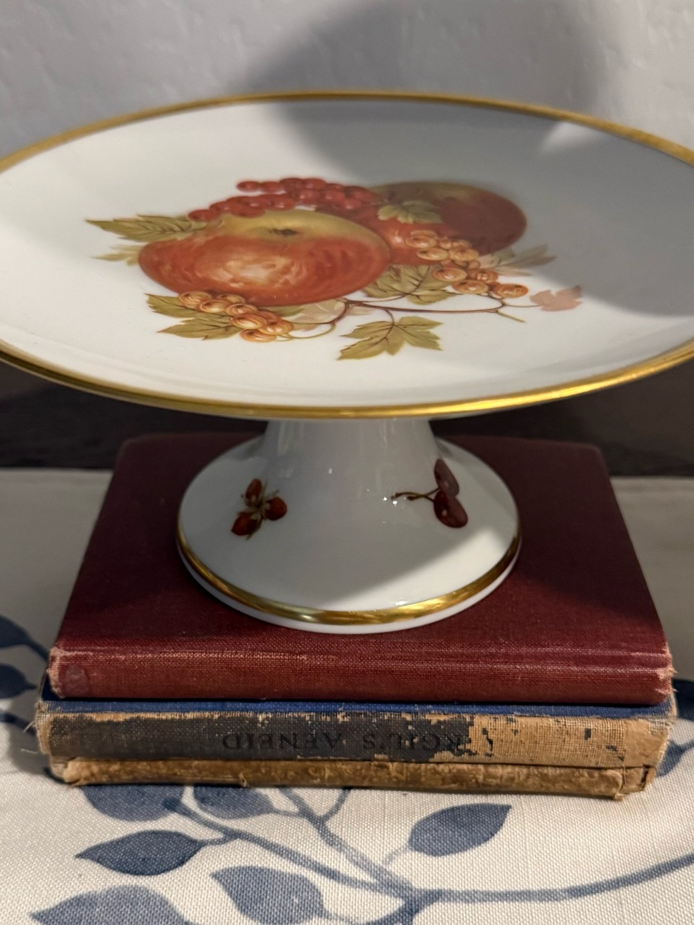 Hand Painted Vintage Bavarian Cupcake Serving Plate